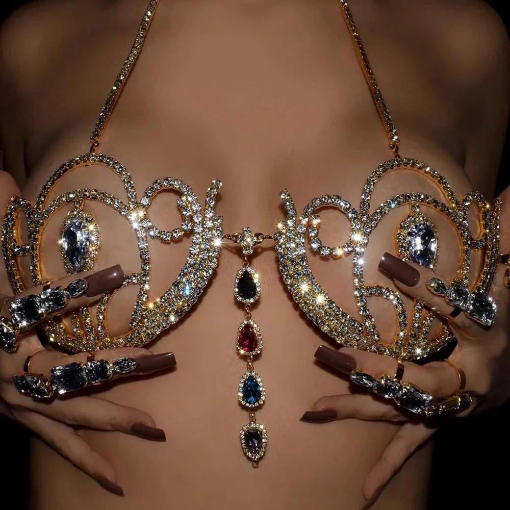 Body Jewelry Retainers - Lüks taklidi Bikini sutyen kadınlar için