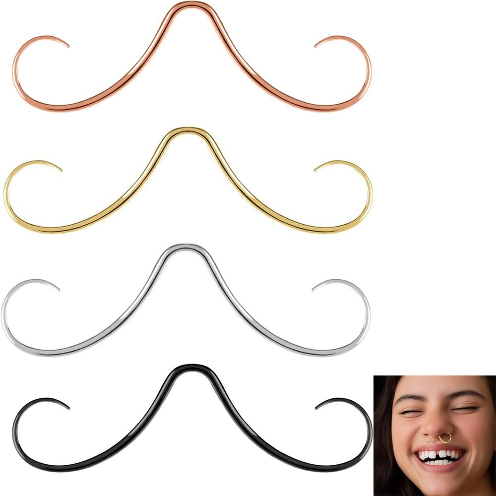 Body Jewelry Surgical Steel - Piercing takı bıyık Septum yüzük göbek