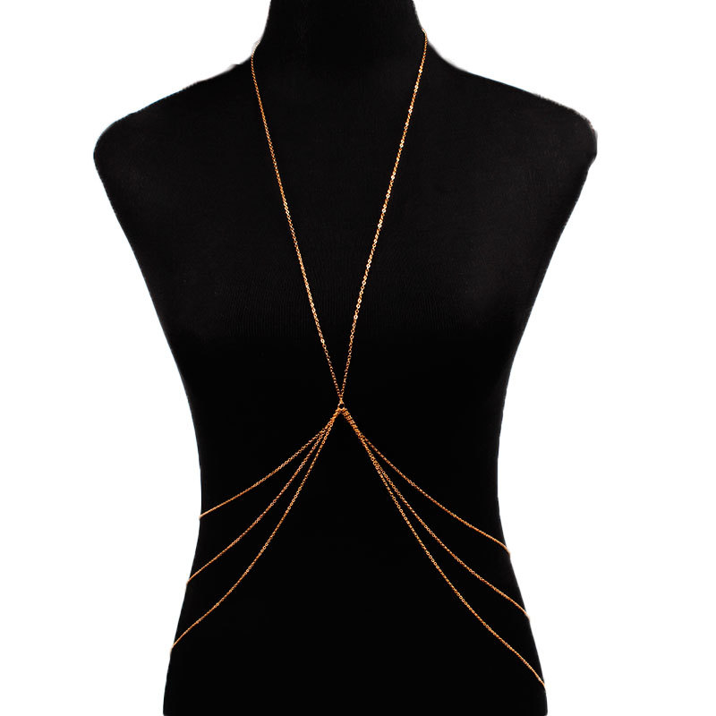 Body Jewelry Necklace - Yeni Basit Stil Zincir Kolye Göbek