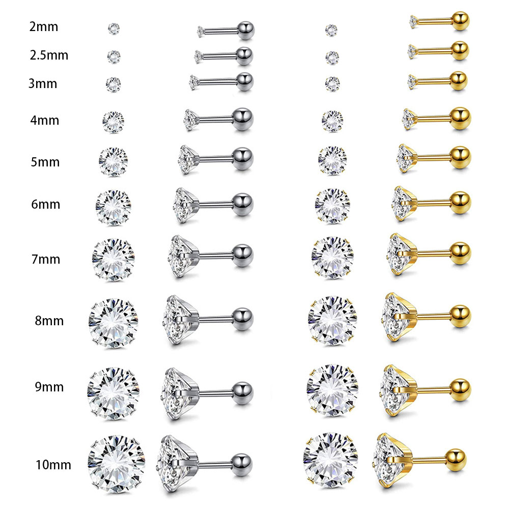 Body Jewelry Surgical Steel - 1 çift cerrahi çelik yakalamak yuvarlak