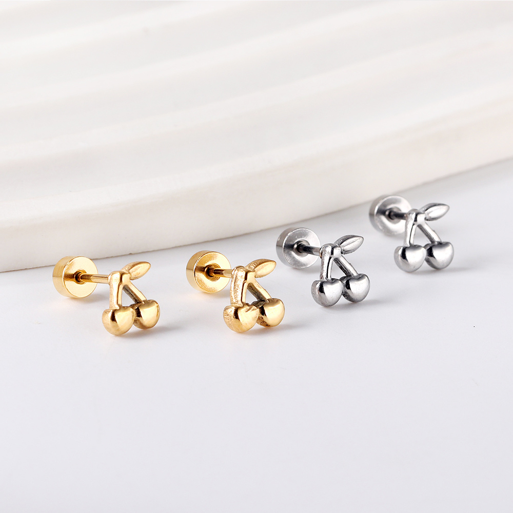 Body Jewelry Surgical Steel - LUXUKISSKIDS 1 çift Küçük Küpe Takı