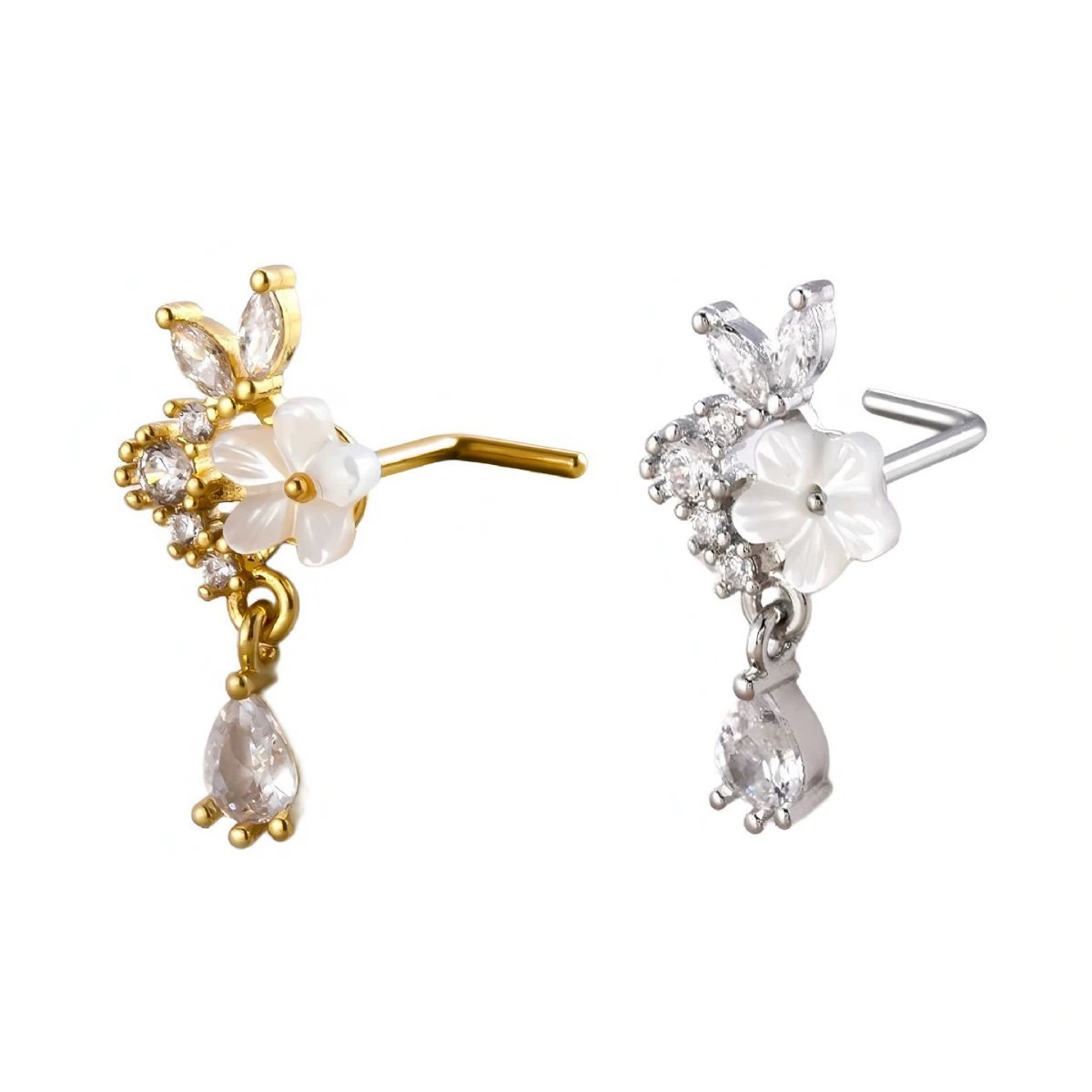 Altın Çiçek Burun Halkası, Sar - Body Jewelry Surgical Steel incelemesi ve fiyatı
