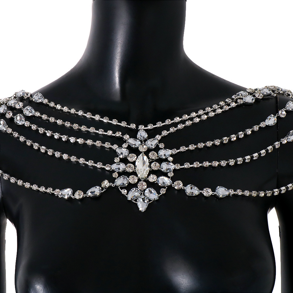 Boho kristal gelin omuz zincir - Body Jewelry Necklace incelemesi ve fiyatı