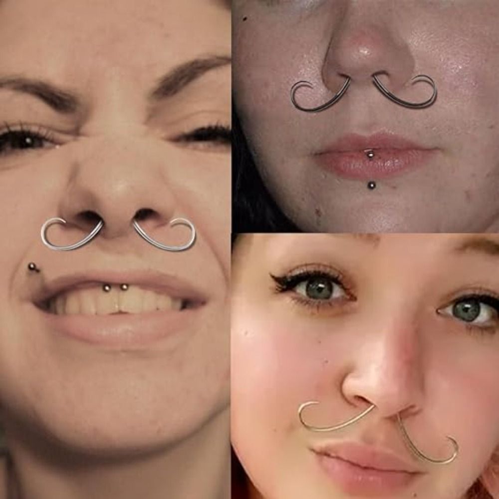 Piercing takı bıyık Septum yüz - Body Jewelry Surgical Steel incelemesi ve fiyatı