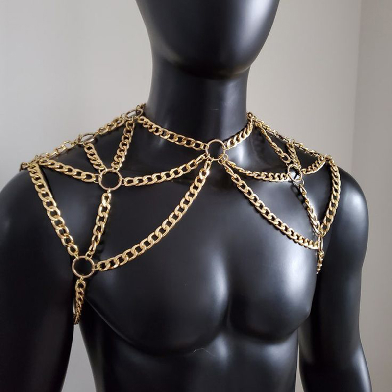Punk Erkekler Omuz Vücut Zinci - Body Jewelry Necklace incelemesi ve fiyatı