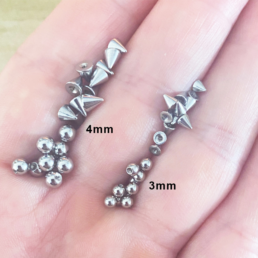 100 adet 16G 3mm 4mm Yedek Yed - Body Jewelry Replacement Ball incelemesi ve fiyatı