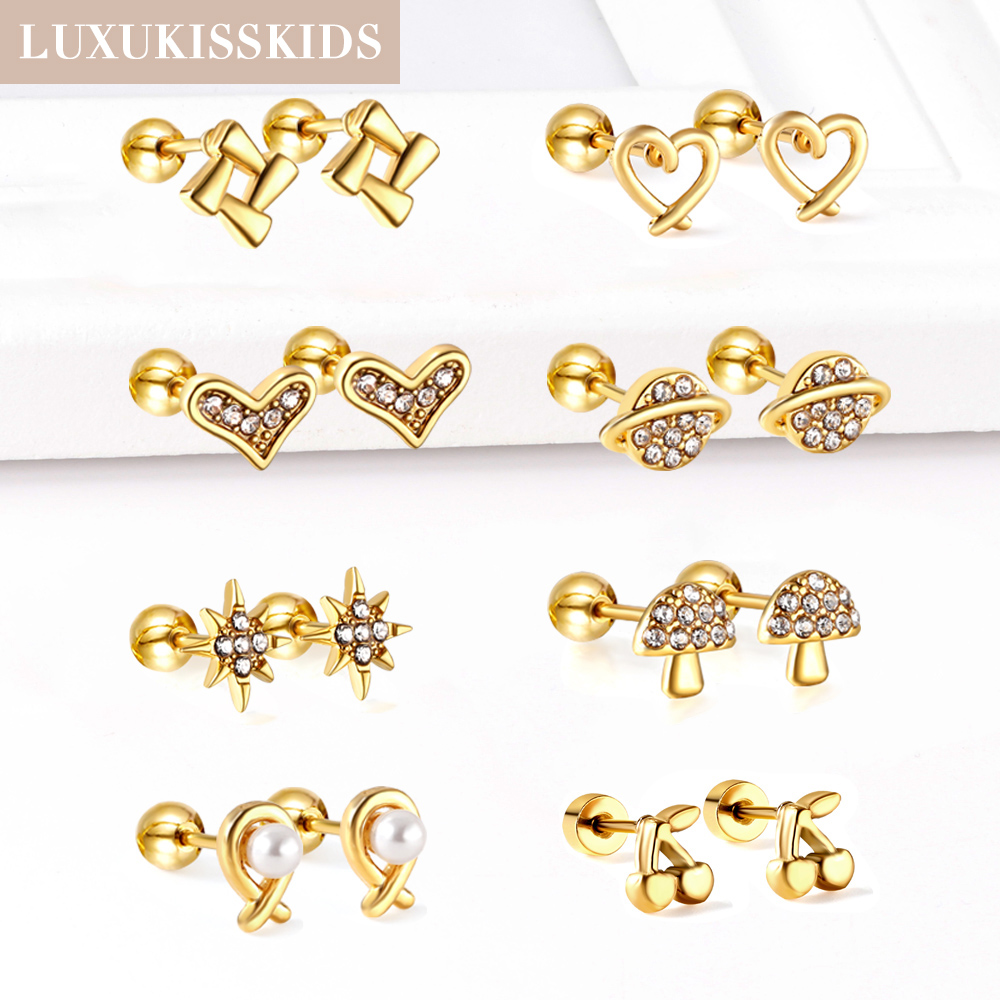 LUXUKISSKIDS 1 çift Küçük Küpe - Body Jewelry Surgical Steel incelemesi ve fiyatı